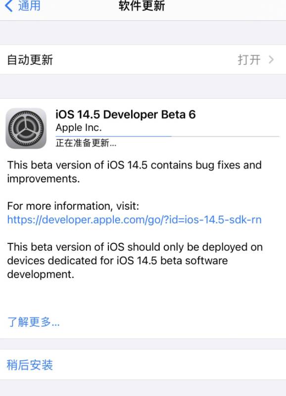 iOS14.5 beta6